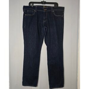 Old Navy Y2K Special Edition Classic Dark Wash Straight‎ Leg Jeans Womens Sz 16